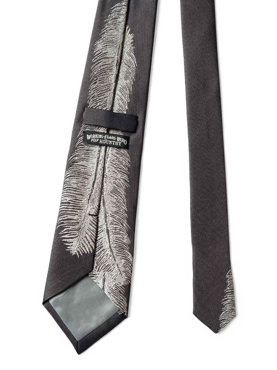 KAPITAL Others Silk Twill Feather Tie