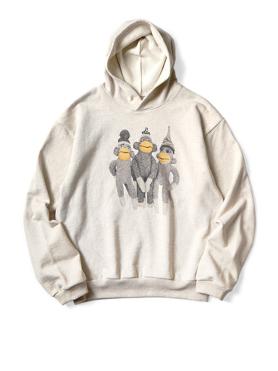KAPITAL Sweat Shirt TOP Fleece Hooded Sweatshirt (Monkey Amigo pt)