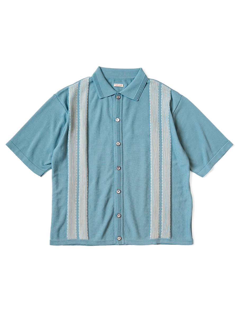 KAPITAL キャピタル 14G 綿ニット テネシーアロハポロ L KAPITAL Shirt (Short Sleeve) 14G Cotton Knit Tennessee Aloha Polo