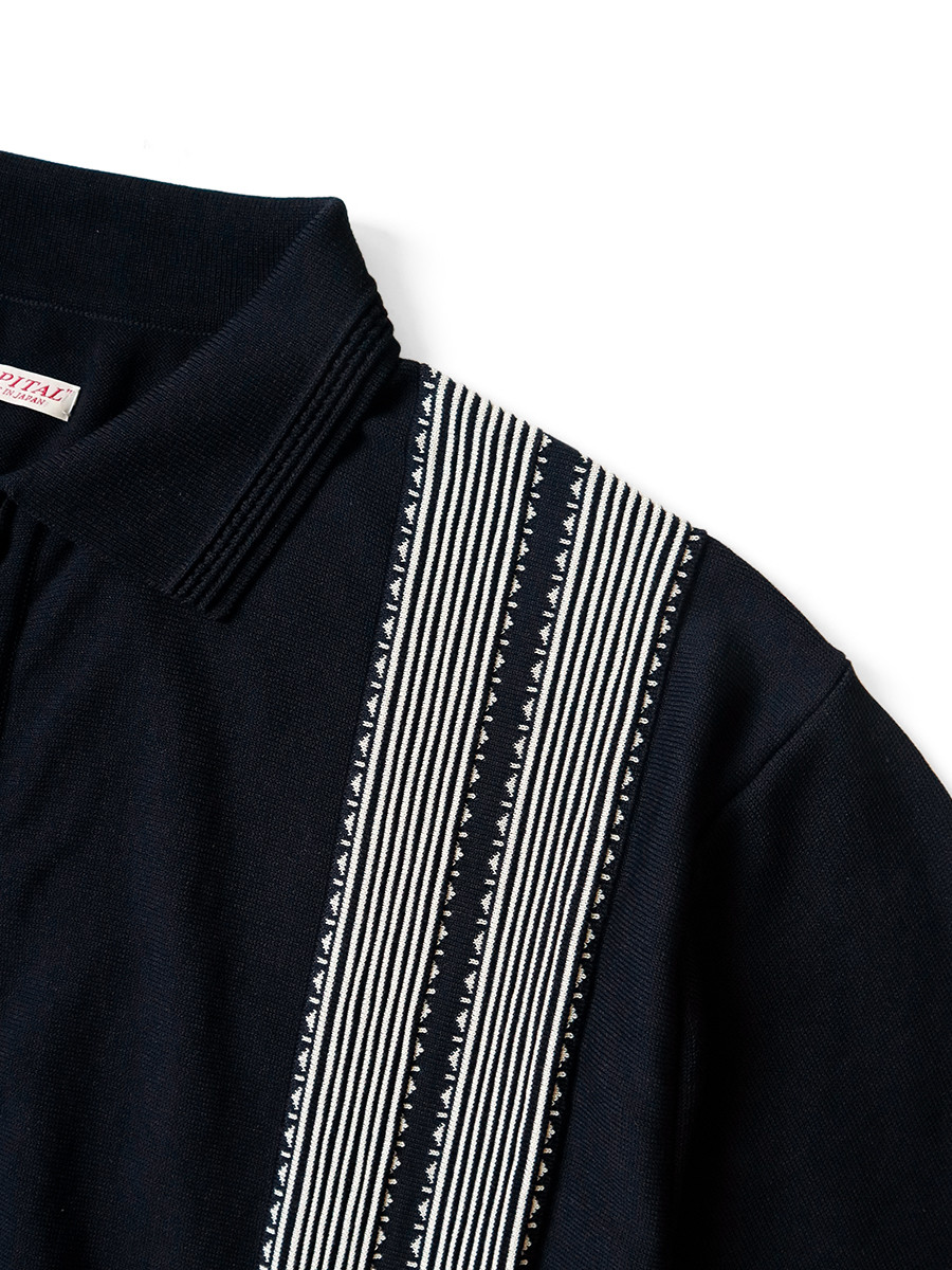 KAPITAL Shirt (Short Sleeve) 14G Cotton Knit Tennessee Aloha Polo