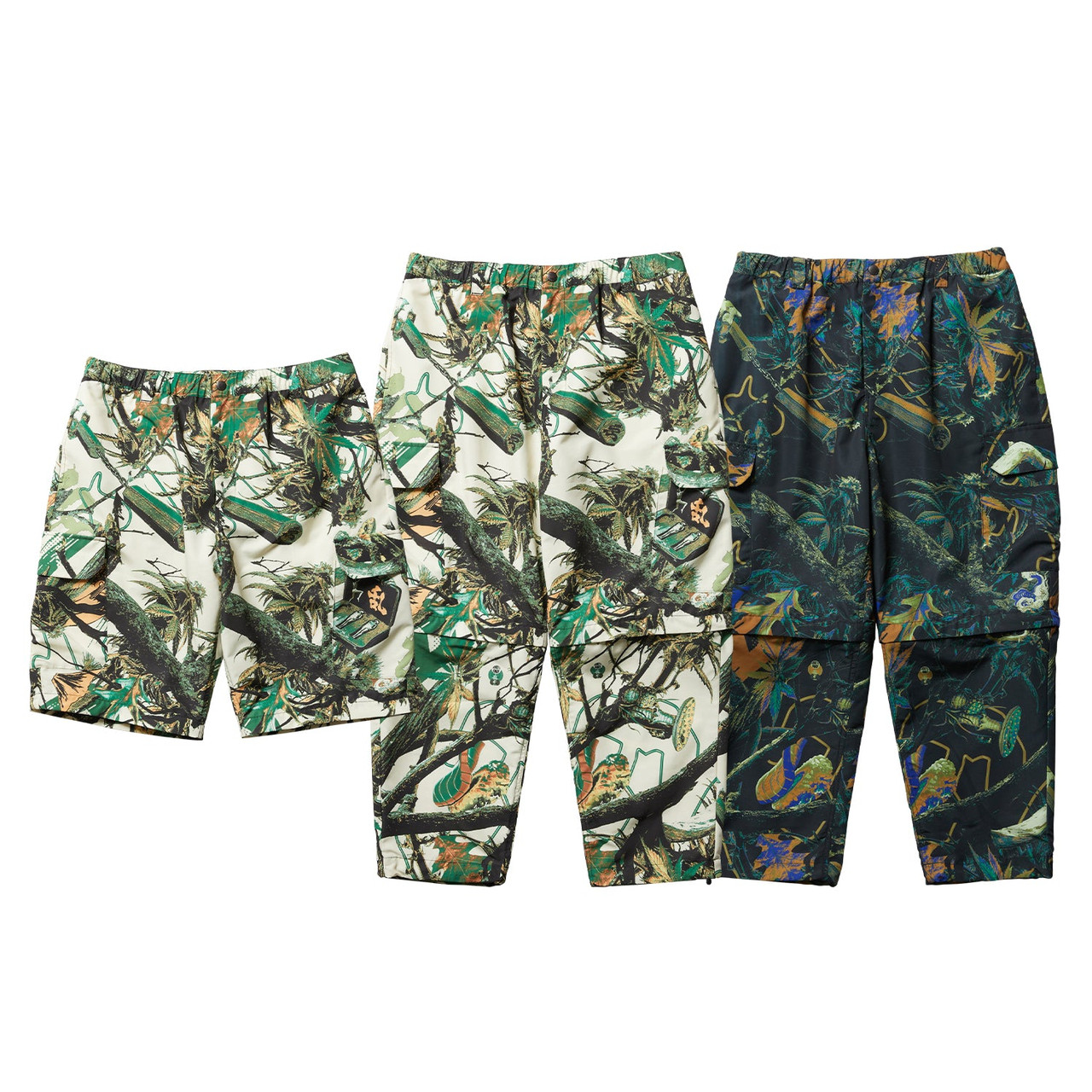 ☆BIG king ☆ EVISEN PINE TREE CAMO Evisen Skateboards PANTS PINE TREE CAMO 2-WAY PANTS - IVORY