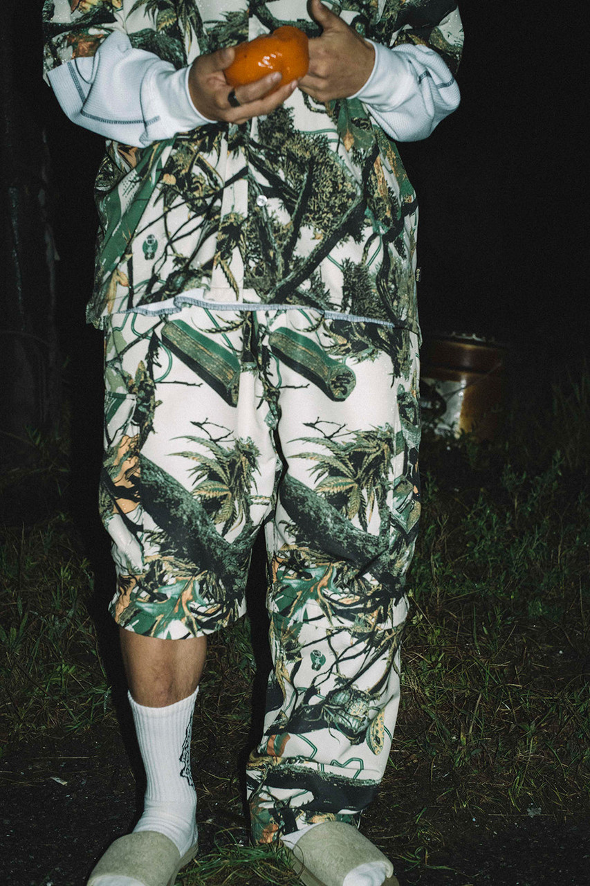 ☆BIG king ☆ EVISEN PINE TREE CAMO Evisen Skateboards PANTS PINE TREE CAMO 2-WAY PANTS - IVORY