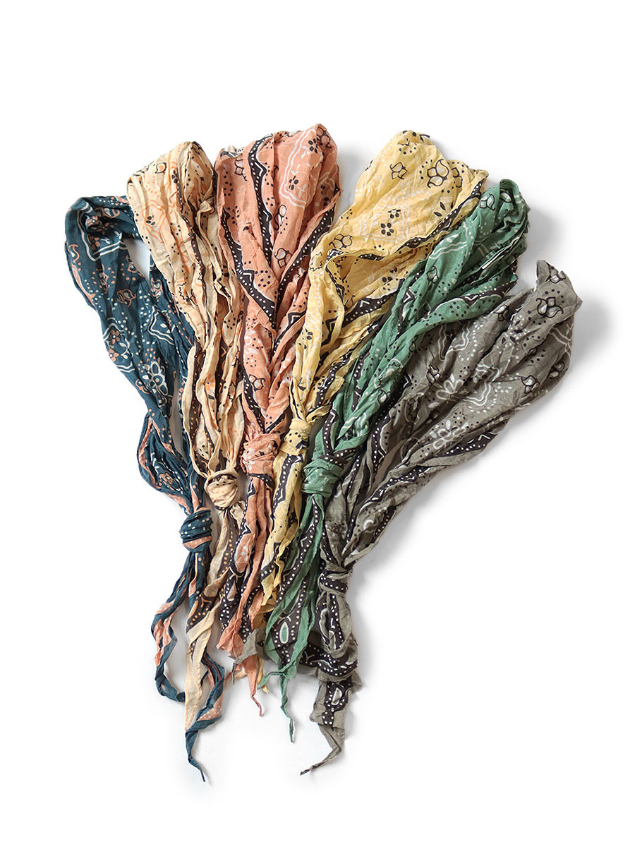 KAPITAL Scarves Washer Silk Neckerchief (COOKIE)
