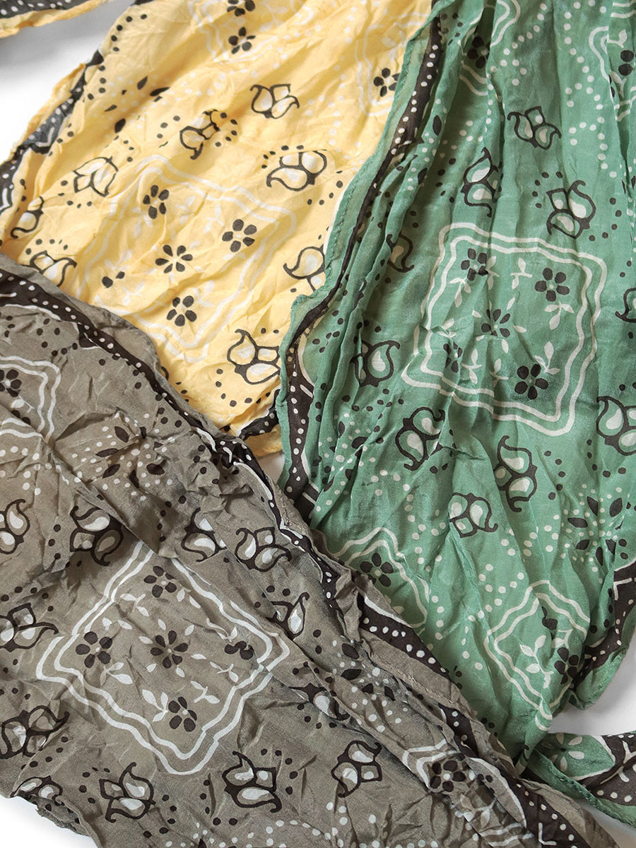 KAPITAL Scarves Washer Silk Neckerchief (COOKIE)