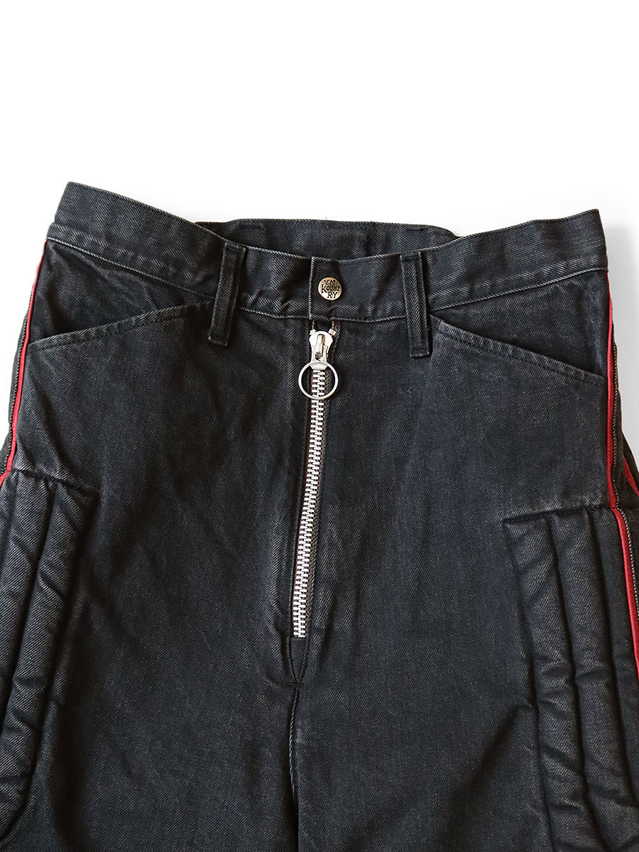 KAPITAL Pants 14Oz Black x Black Denim Todo Terreno Motocross Pants