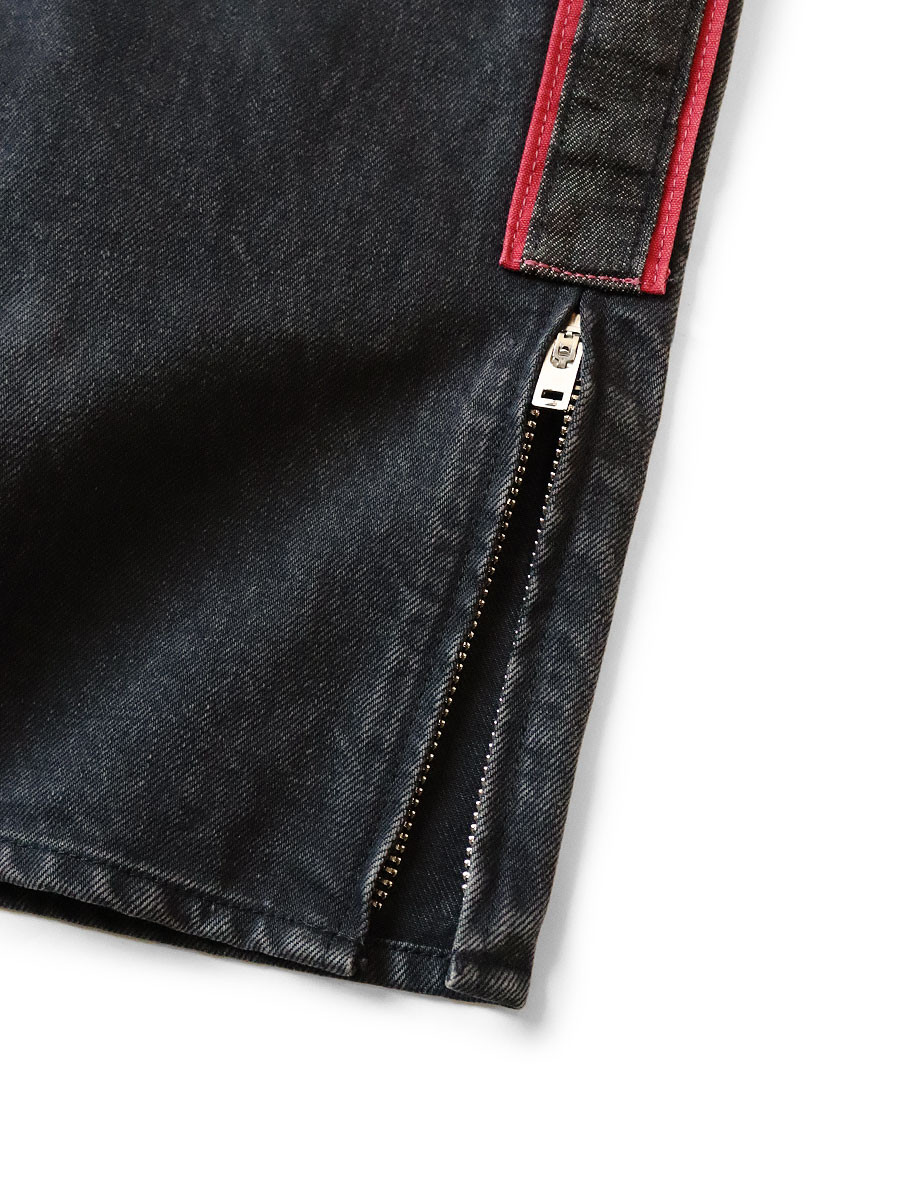 KAPITAL Pants 14Oz Black x Black Denim Todo Terreno Motocross Pants