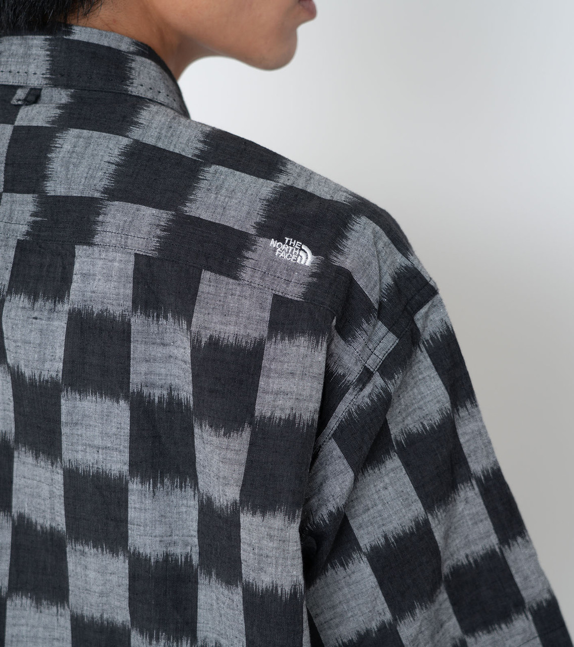 THE NORTH FACE PURPLE LABEL SHIRT Open Collar Checkerboard Field S