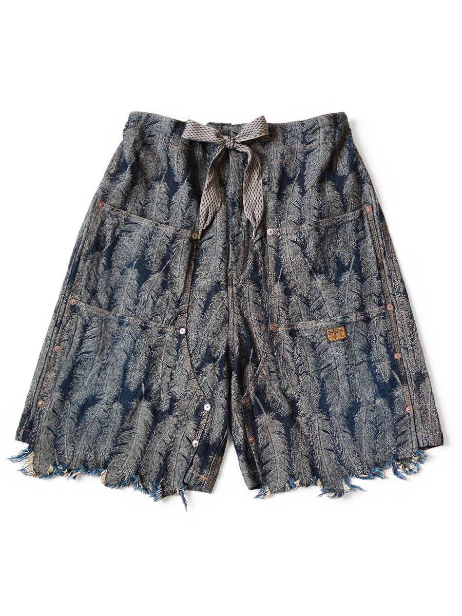 KAPITAL Short Pants 12Oz Magpie Denim W Knee Easy Shorts