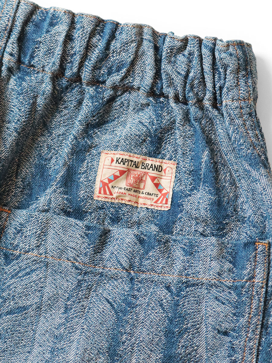 Kapital 12 oz. Magpie Denim W Knee 短パン KAPITAL Short Pants 12Oz Magpie Denim W Knee Easy Shorts