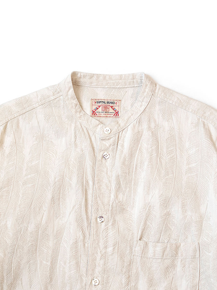 KAPITAL Shirt (Long Sleeve) 5Oz Magpie Denim Stand Shirt