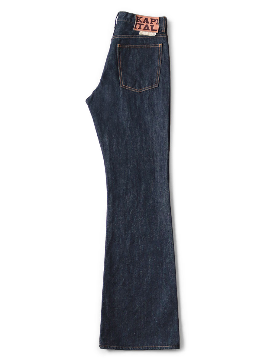 KAPITAL Pants 14Oz Denim 5P Rat Flare Pants