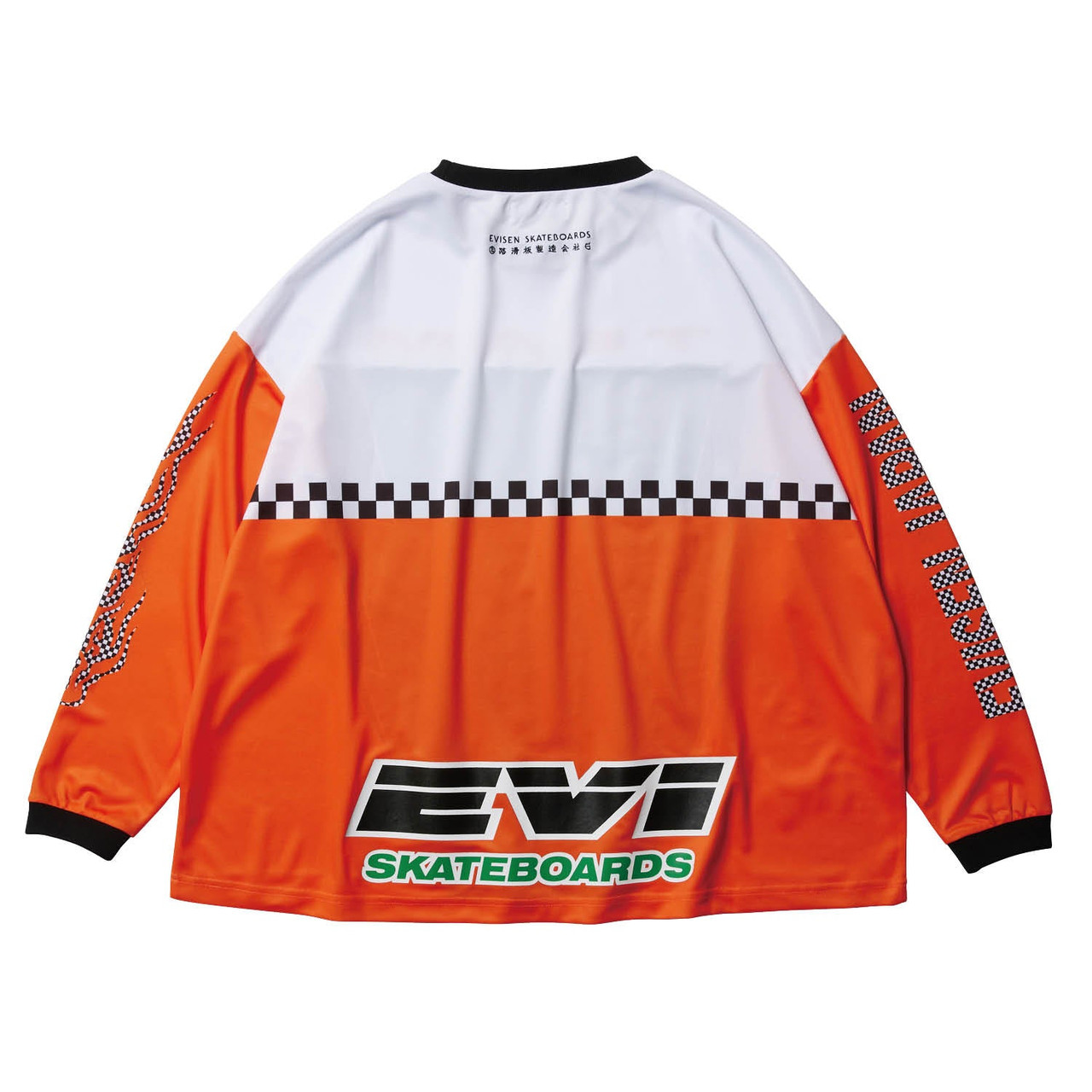 【Evisen skateboards】INNOVATIVE MOTO JERSEY Evisen Skateboards T-SHIRTS INNOVATIVE MOTO JERSEY - ORANGE
