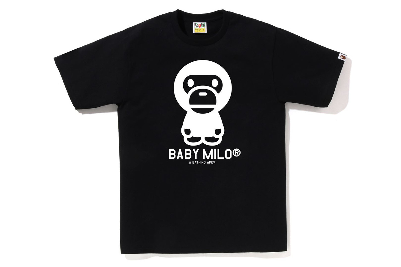 BAPE 半袖 プリント Tシャツ ブラック BABY MILO 日本製 2XS BAPE T-SHIRT BICOLOR BABY MILO TEE