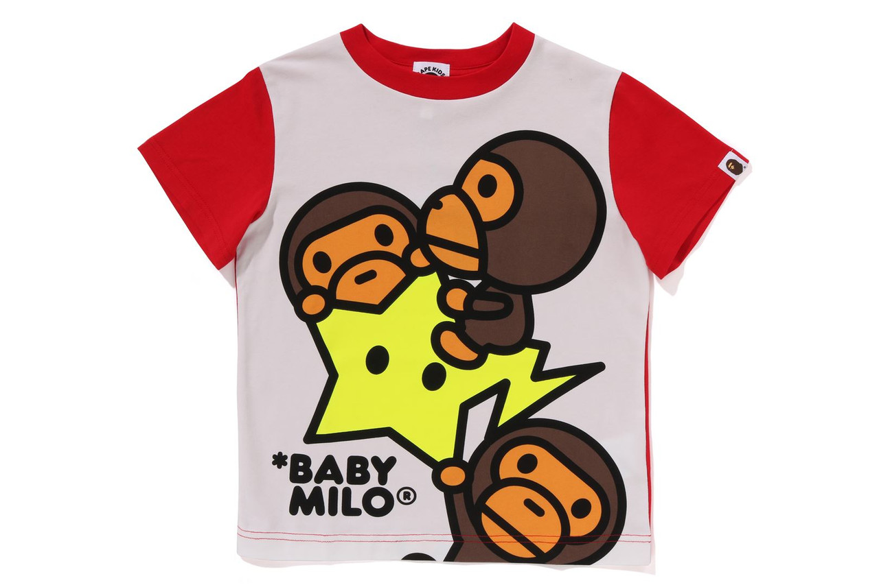 BABY MILO Tシャツ 3点セット 90cm BAPE CUT AND SEWN BABY MILO STA GLOW IN THE DARK PANEL PRINT TEE