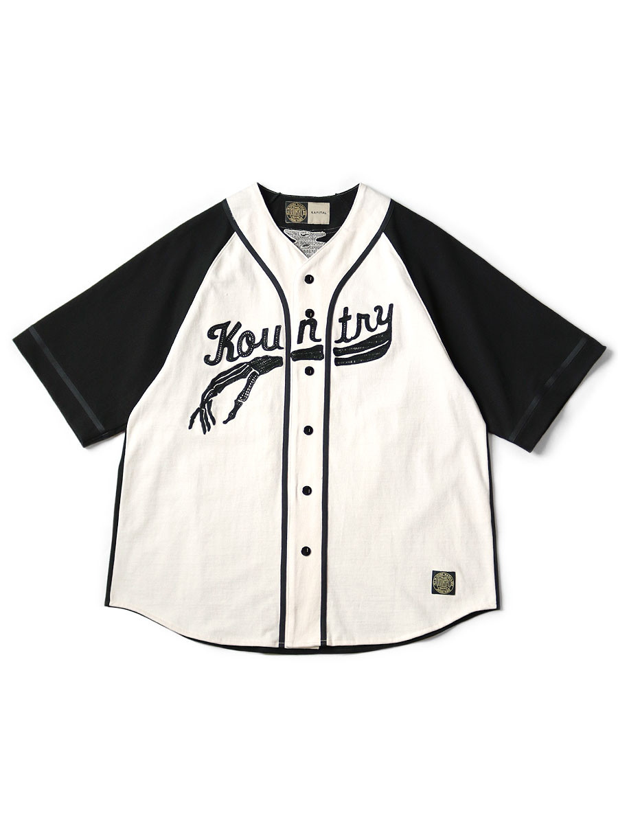 KAPITAL Shirt (Short Sleeve) 16/-High Density Jersey Baseball