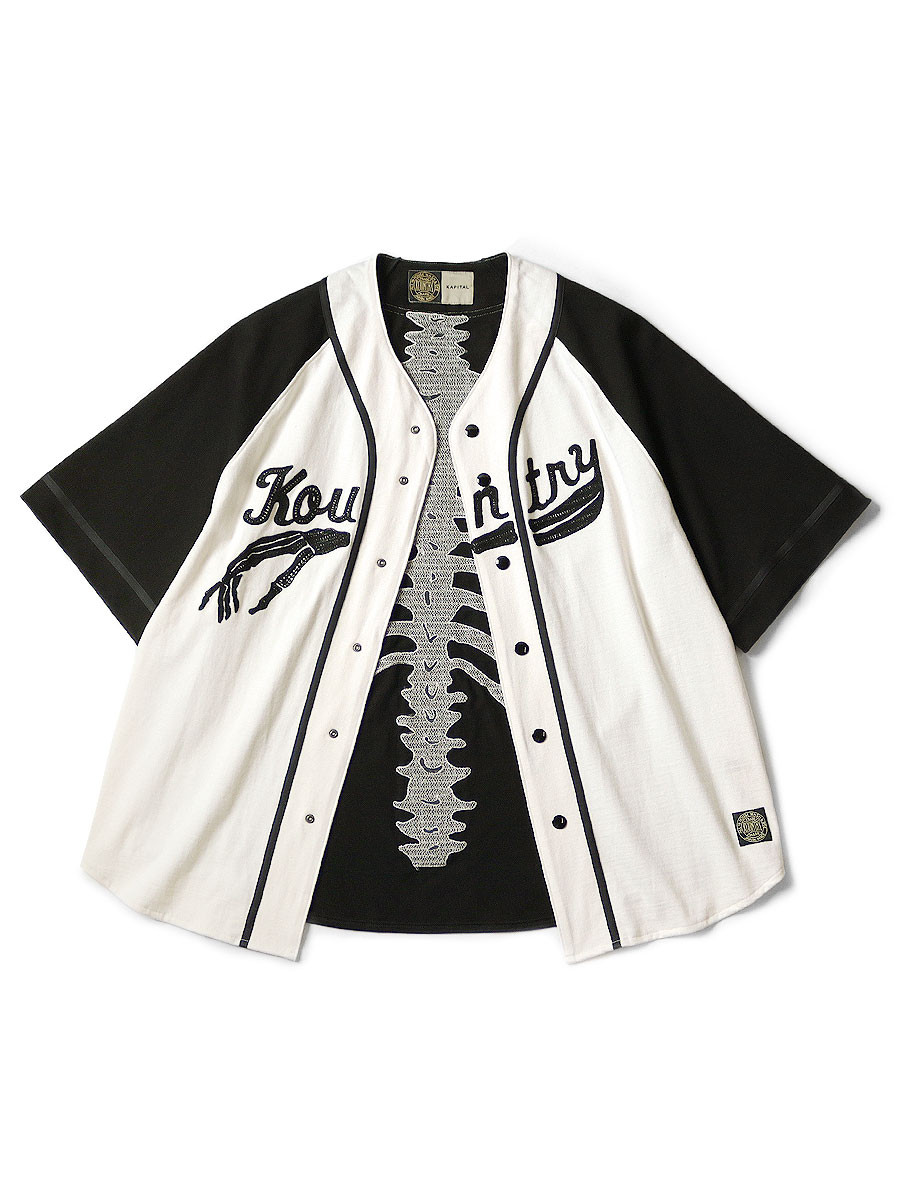 KAPITAL Shirt (Short Sleeve) 16/-High Density Jersey Baseball