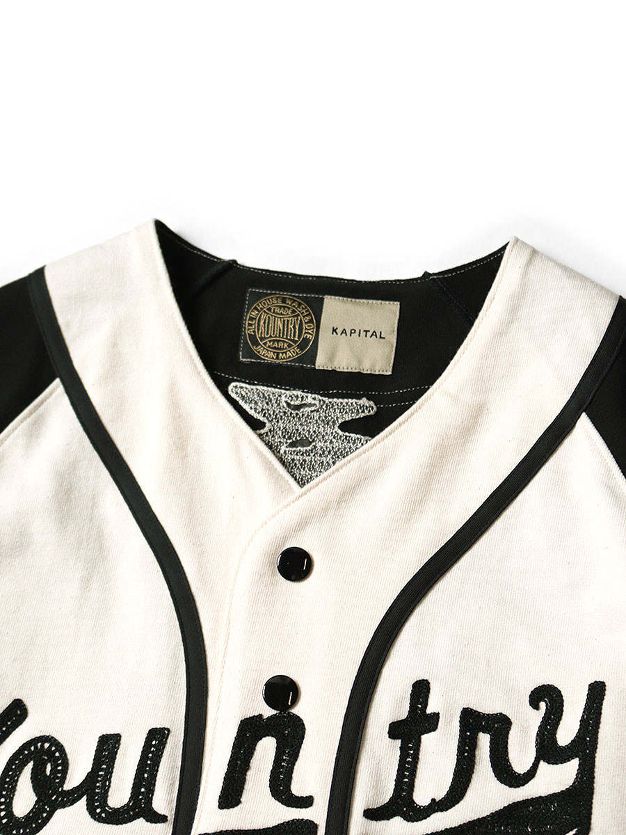 KAPITAL Shirt (Short Sleeve) 16/-High Density Jersey Baseball