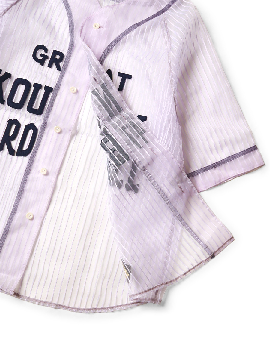 KAPITAL Shirt (Short Sleeve) Sheer Stripe GREAT KOUNTRY Baseball Shirt