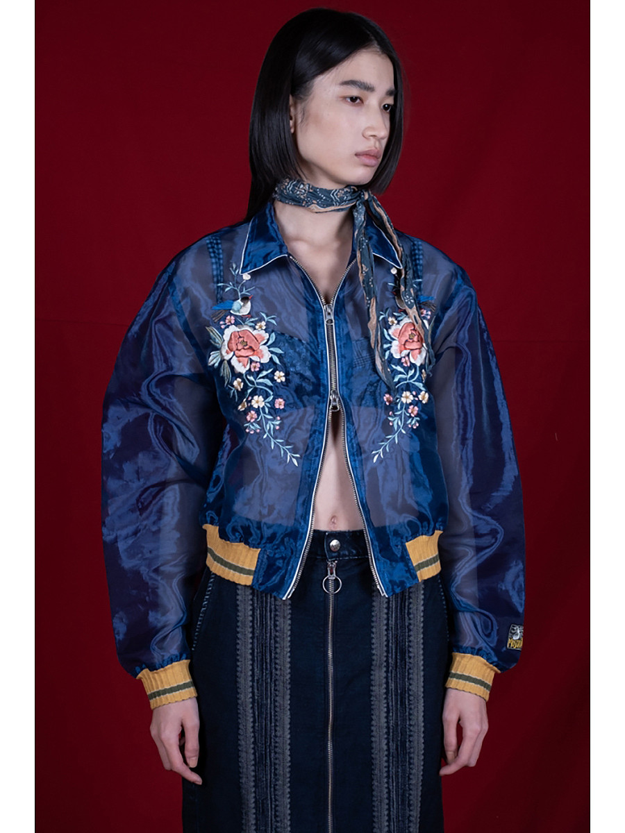 KAPITAL Jacket Sheer Pearl Mosquito Guard Drizzler JKT (Magpie)