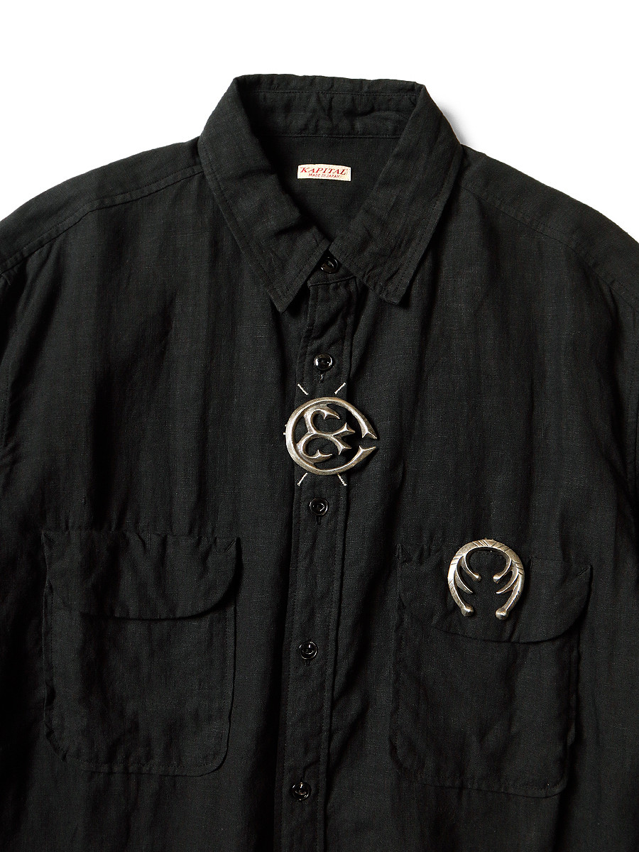 KAPITAL Shirt (Long Sleeve) Linen Clip Shirt