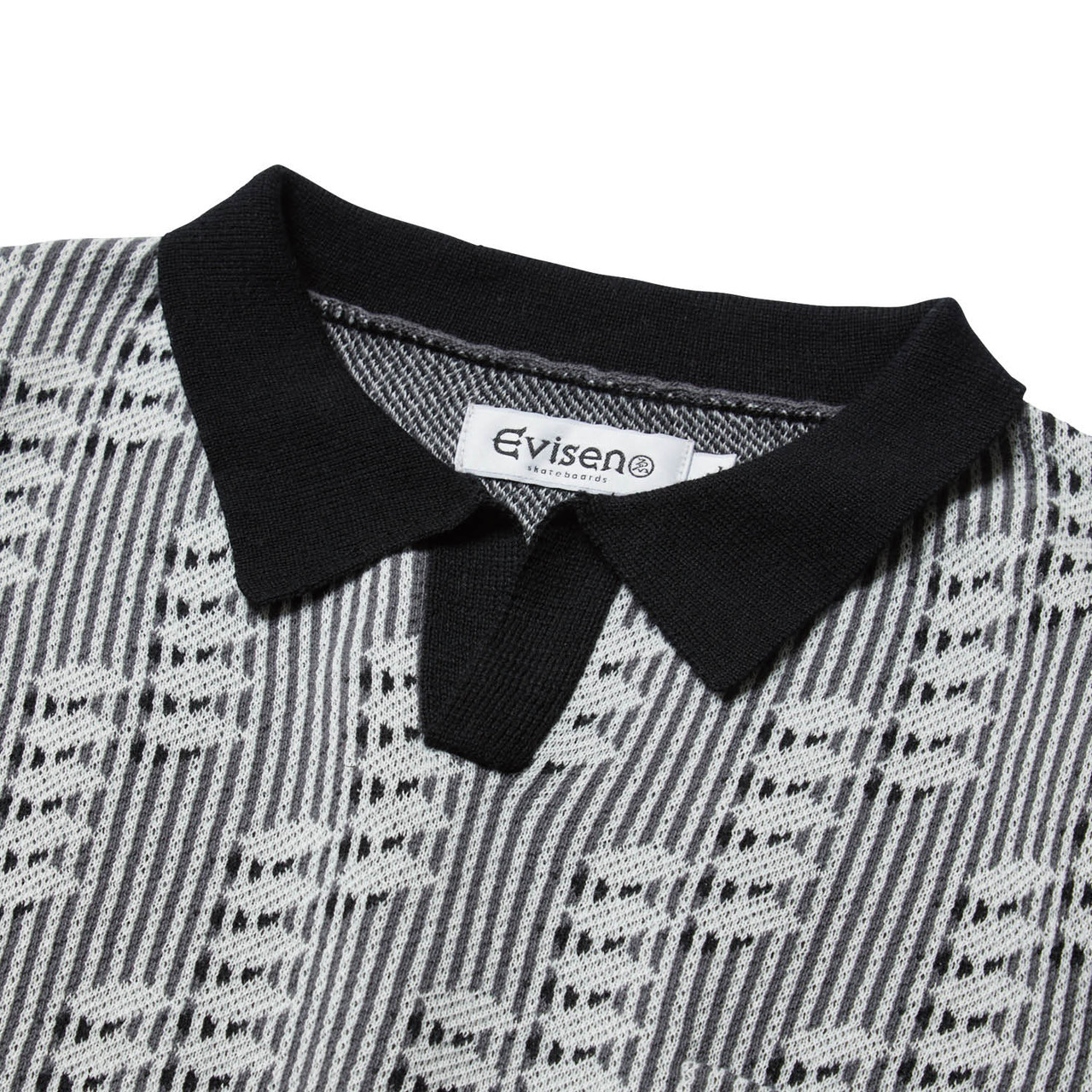 Evisen Skateboards TOPS REPETITION KNIT POLO SHIRT - WHITE