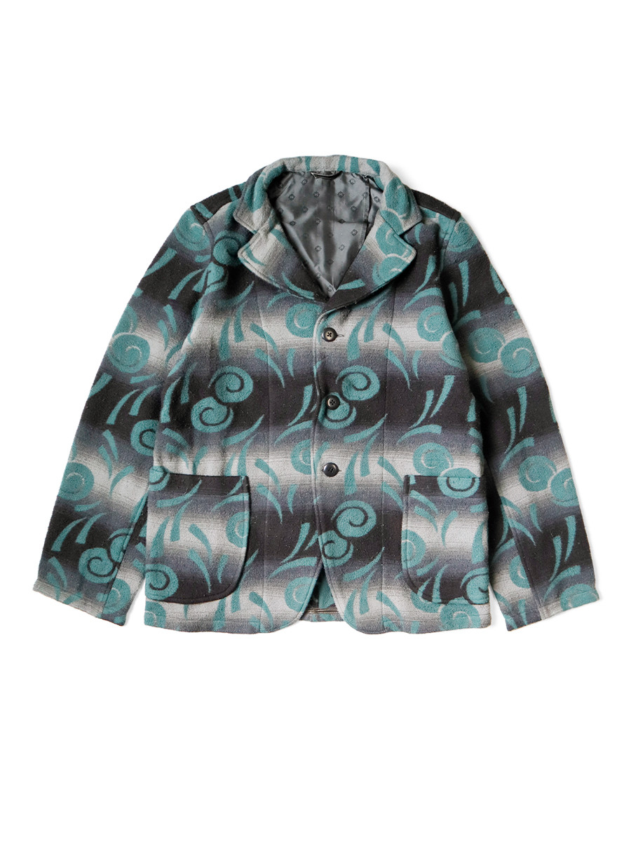 KAPITAL Jacket Napping Cotton Pueblo Vortex Pattern Hospital Jacket