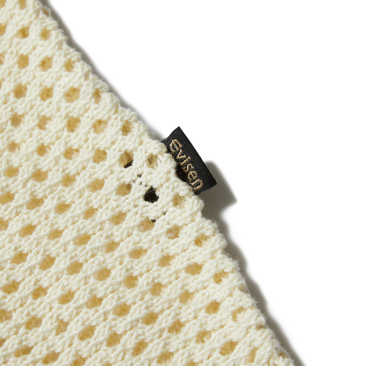 Evisen Skateboards TOPS STRIPE CROCHET SHIRT - WHITE