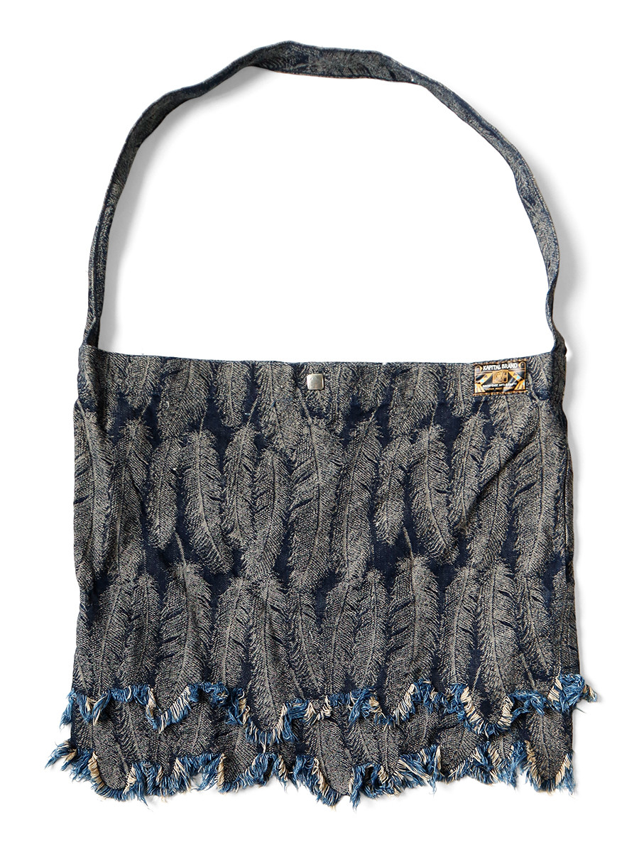 KAPITAL Bag 12Oz Magpie Denim Medicine Bag (Large)
