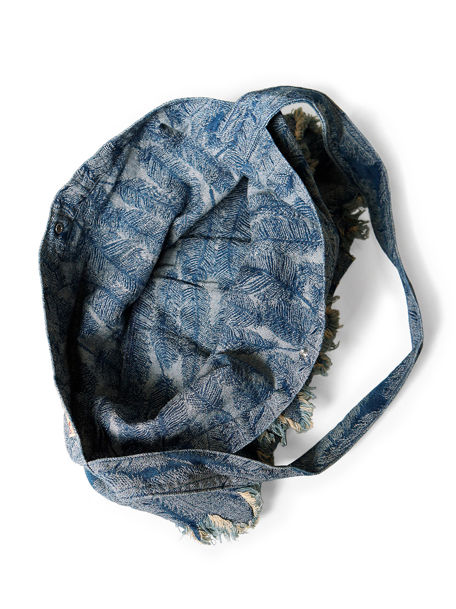 KAPITAL Bag 12Oz Magpie Denim Medicine Bag (Large)