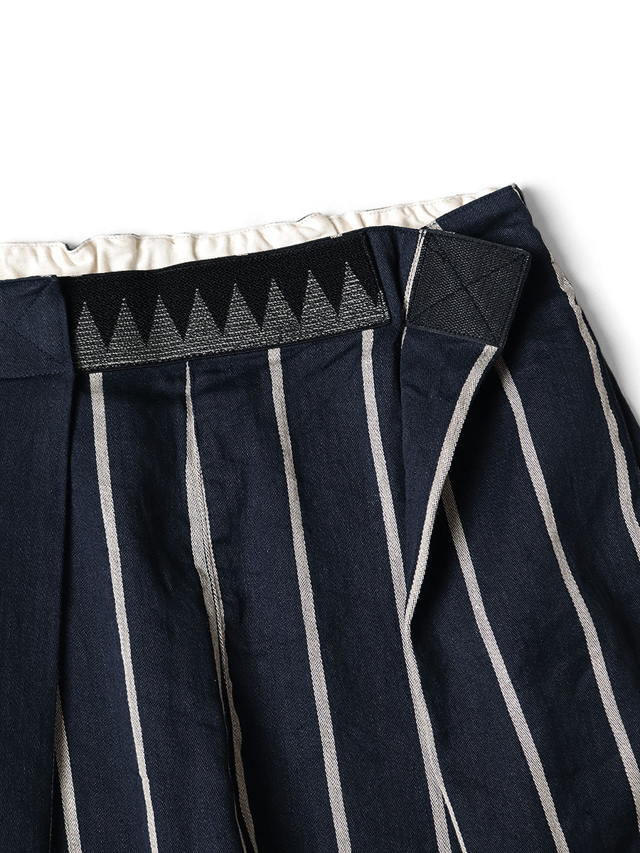 KAPITAL Pants Linen Phillies Stripe Easy Beach Go Pants