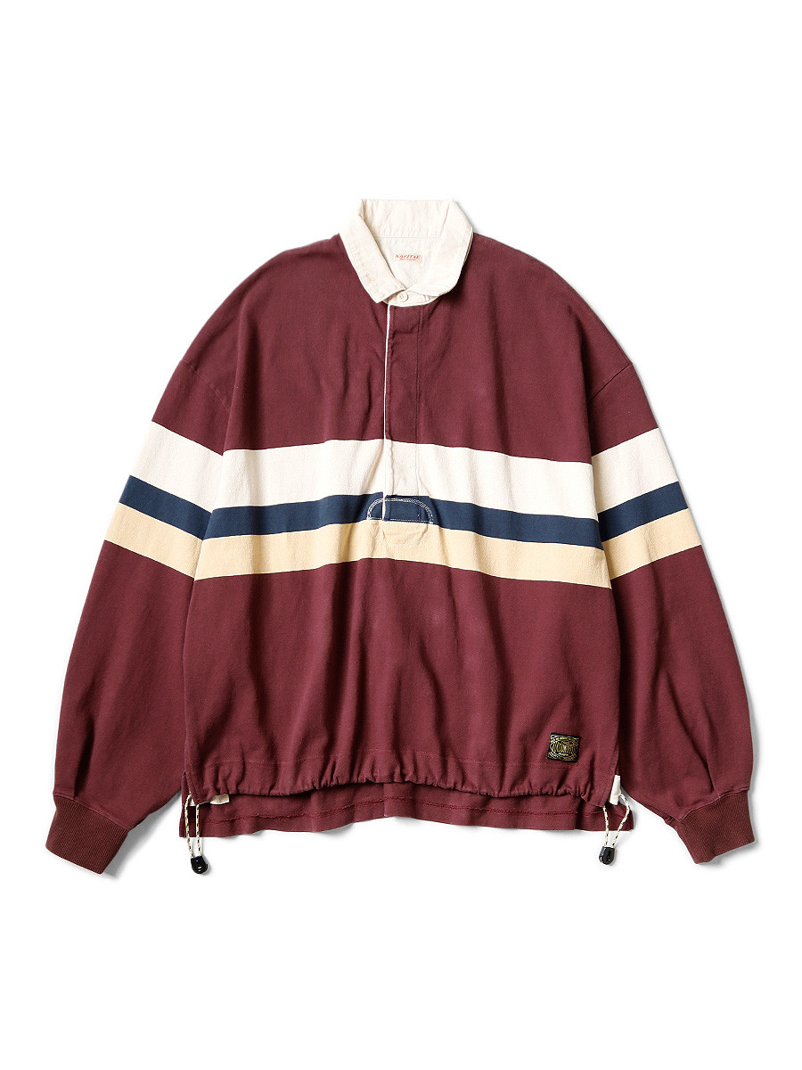 KAPITAL T-Shirt 16/- Panel Striped Jersey BIG Rugby Shirt
