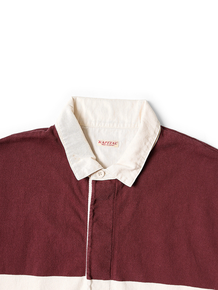 KAPITAL T-Shirt 16/- Panel Striped Jersey BIG Rugby Shirt