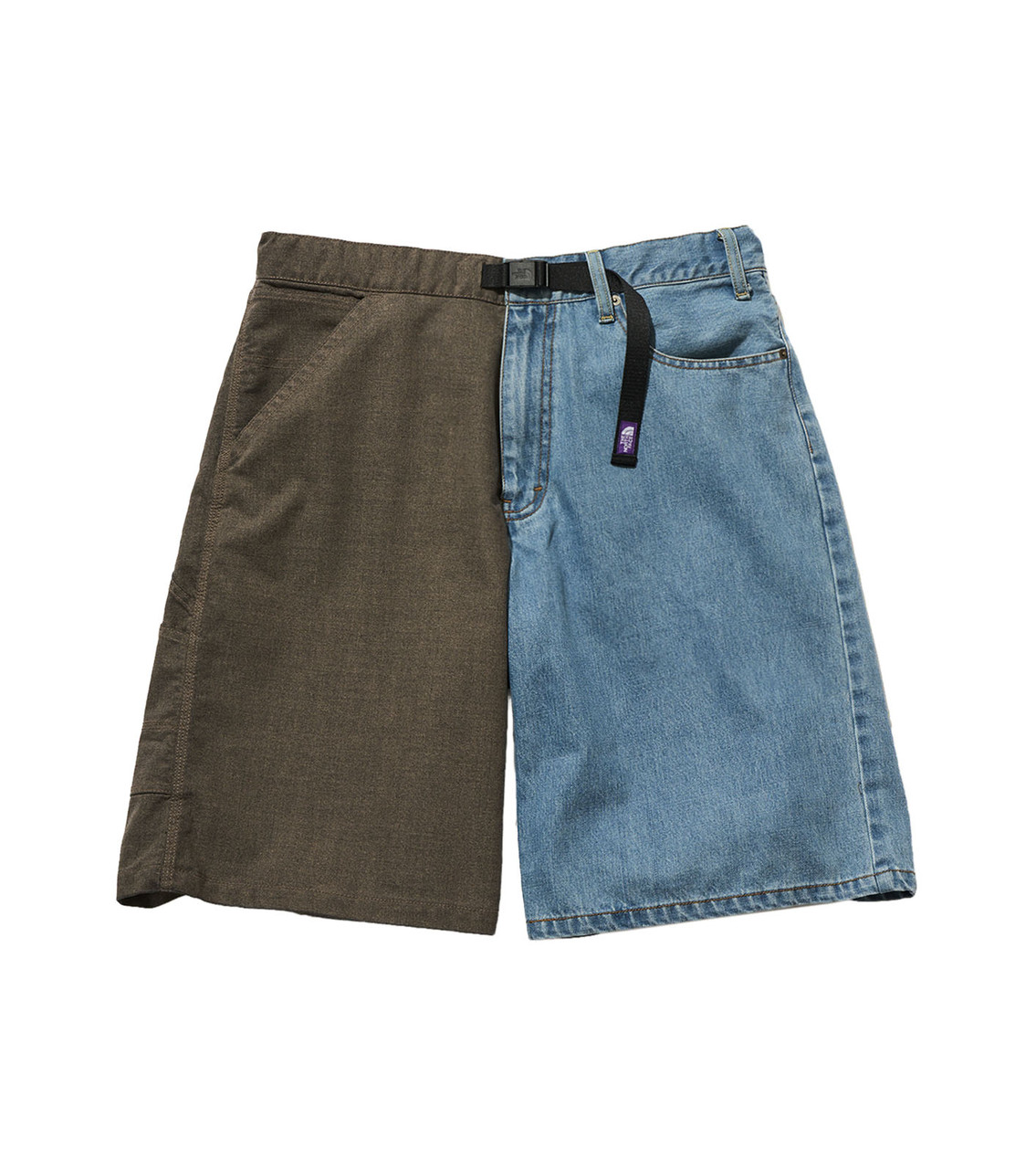 THE NORTH FACE PURPLE LABEL PANTS RP Denim Field Patchwork Shorts