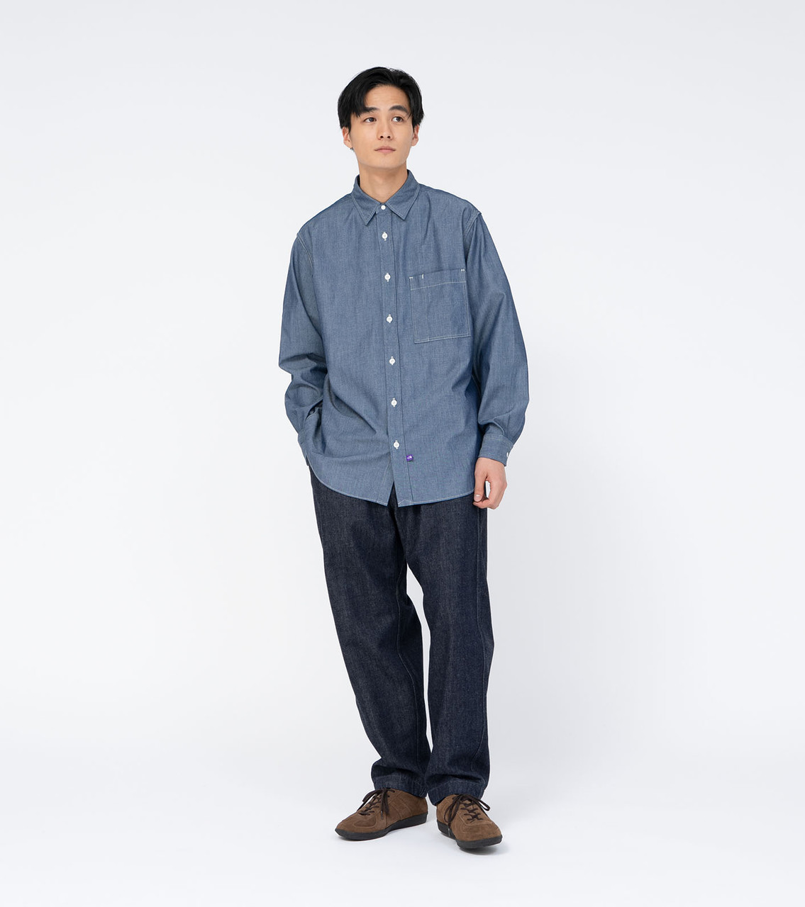 THE NORTH FACE PURPLE LABEL SHIRT Regular Collar Chambray Field