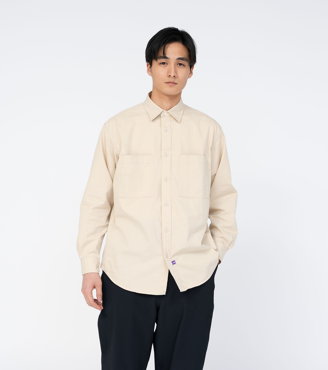 THE NORTH FACE / 長袖シャツ/L/コットン/CRM/N24FG071 THE NORTH FACE PURPLE LABEL SHIRT Double Pocket Field Work Shirt