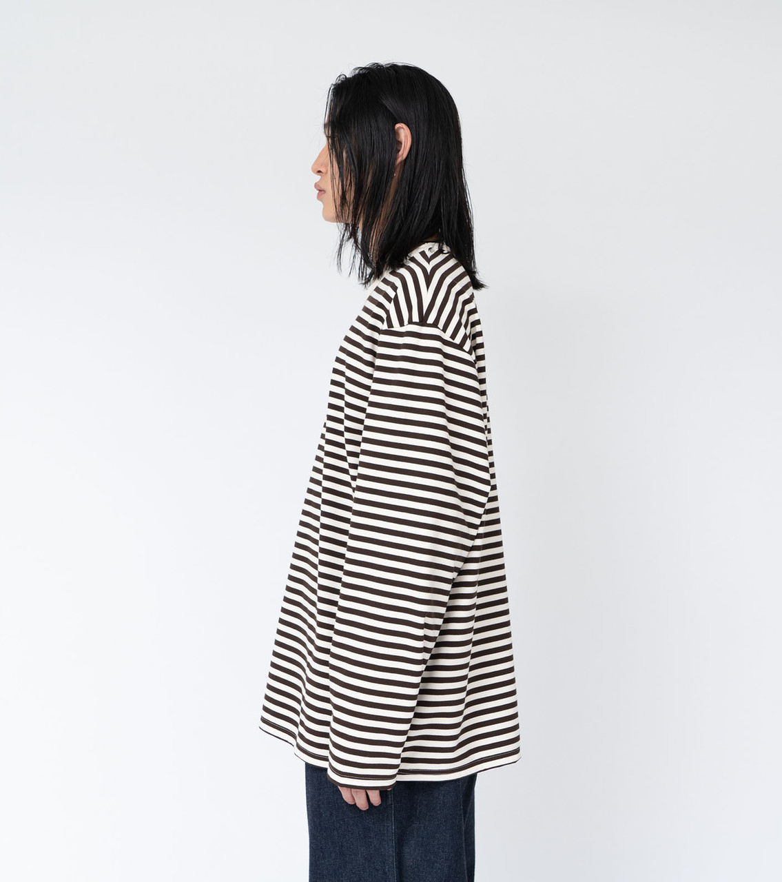 nanamica T-SHIRT COOLMAX Stripe Jersey L/S Tee Online Shop to