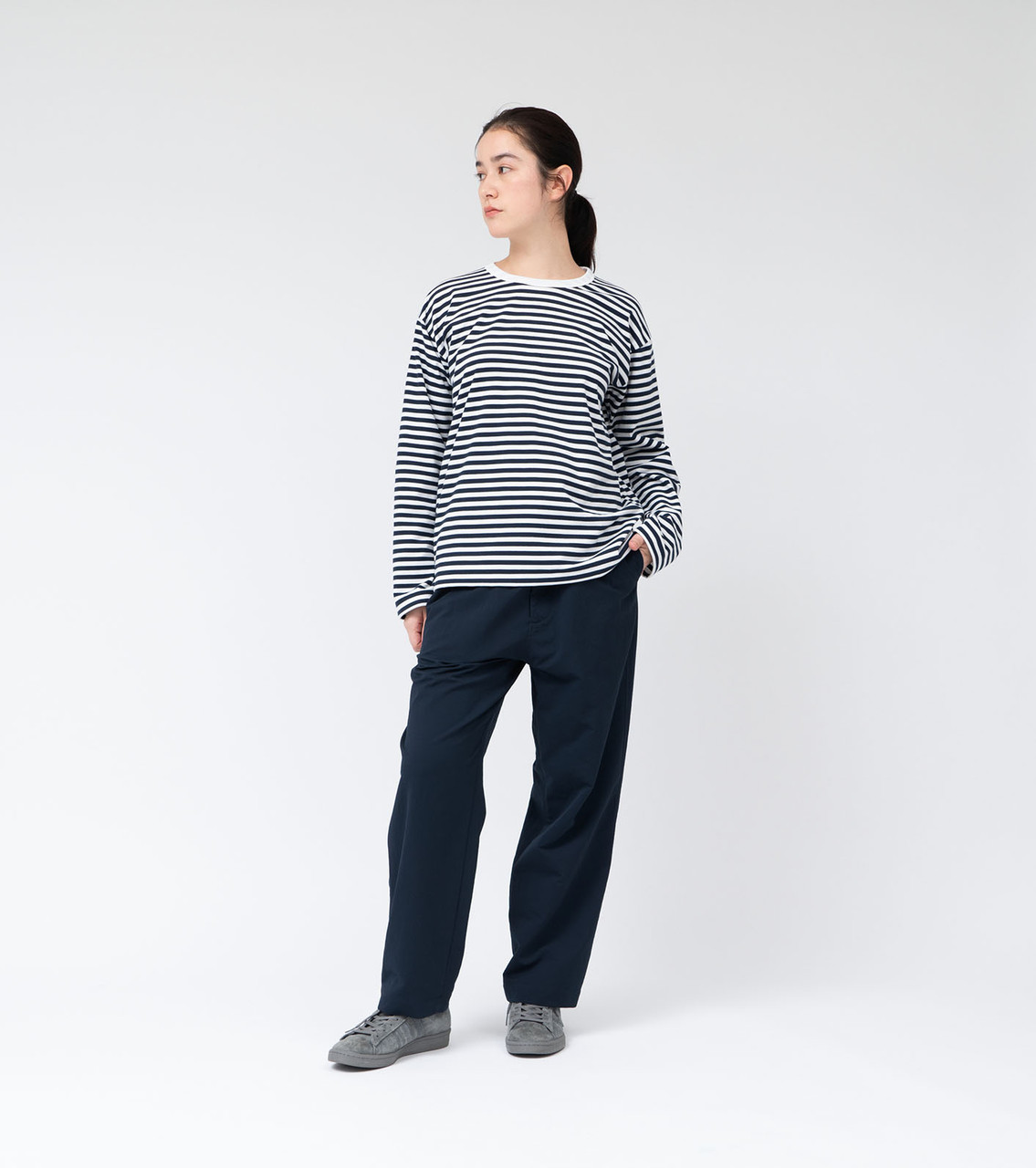 nanamica T-SHIRT COOLMAX Stripe Jersey L/S Tee Online Shop to