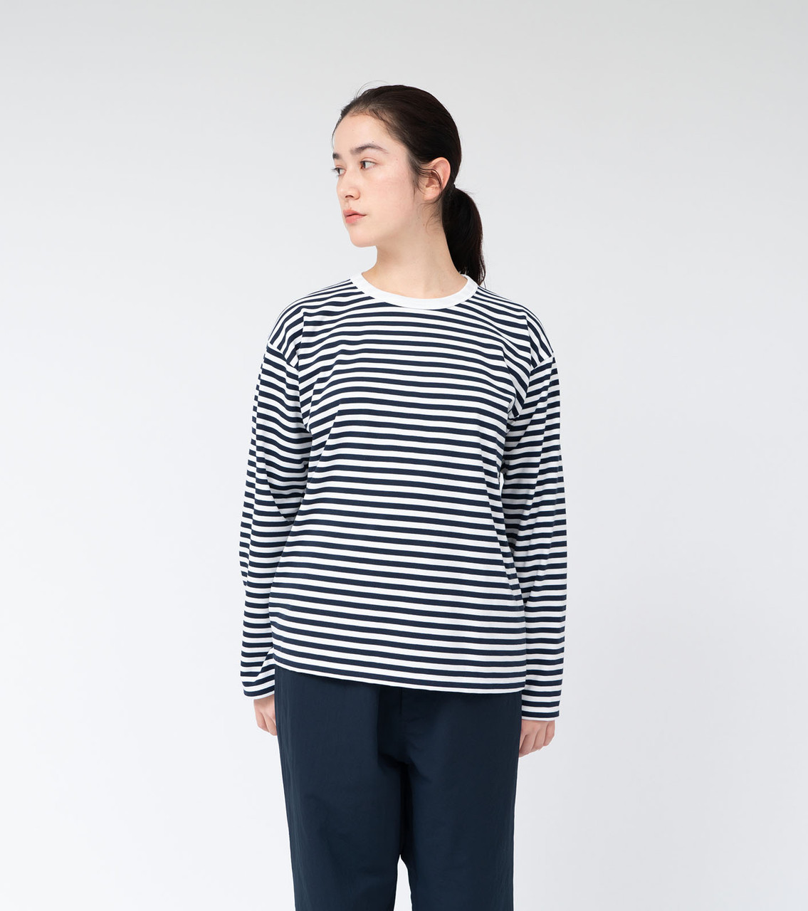 nanamica T-SHIRT COOLMAX Stripe Jersey L/S Tee Online Shop to