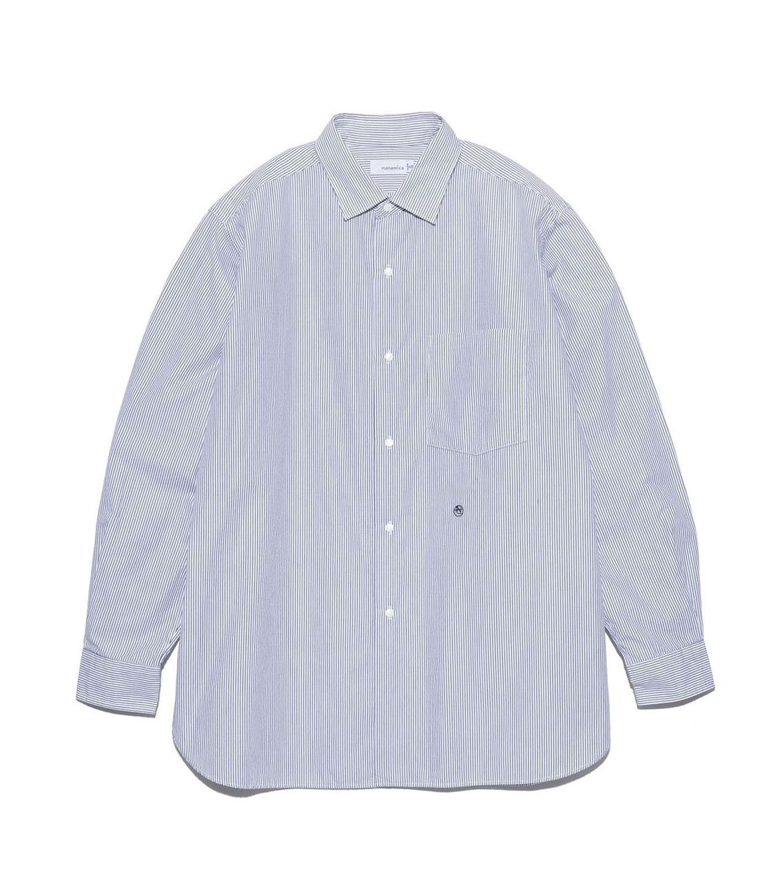 nanamica SHIRT Regular Collar Stripe Wind Shirt Online Shop to
