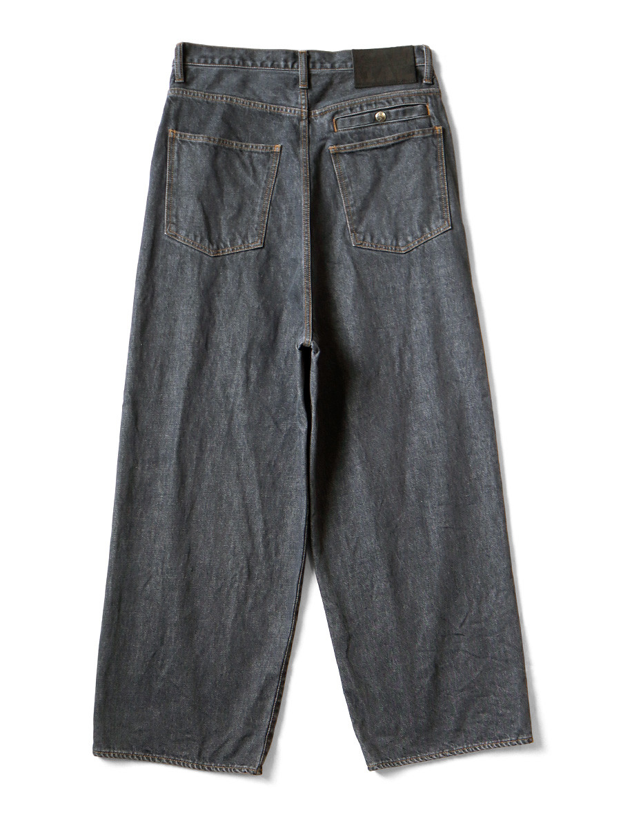 KAPITAL Pants 14Oz Black Denim Port Baggy Pants