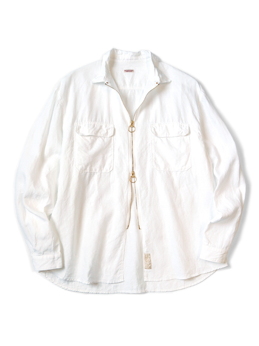 KAPITAL Shirt (Long Sleeve) Linen Drizzler Work Shirt