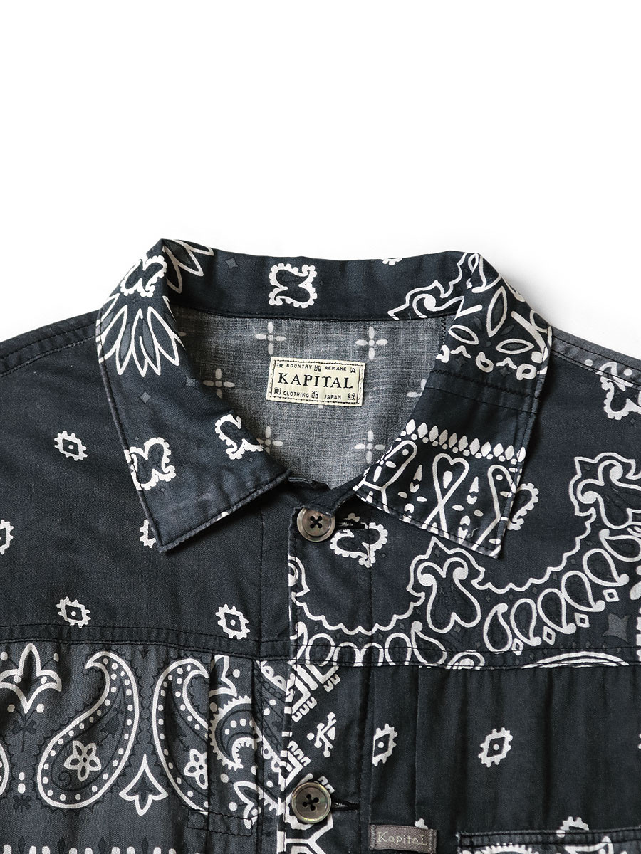 KAPITAL Jacket Gauze Bandana Patchwork pt 1St JKT