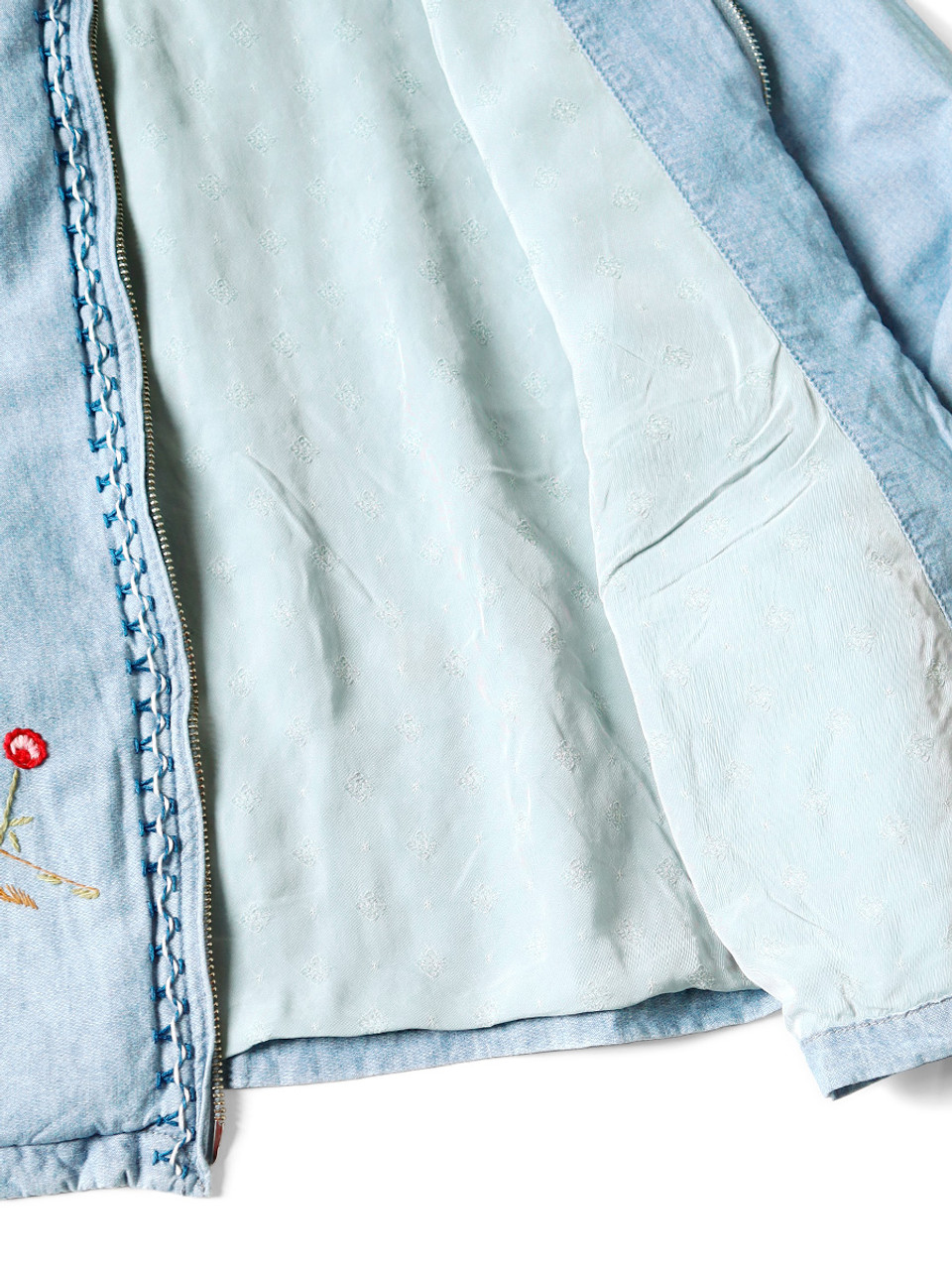 KAPITAL Jacket Chambray Drizzler Jacket (Magpie Embroidery)