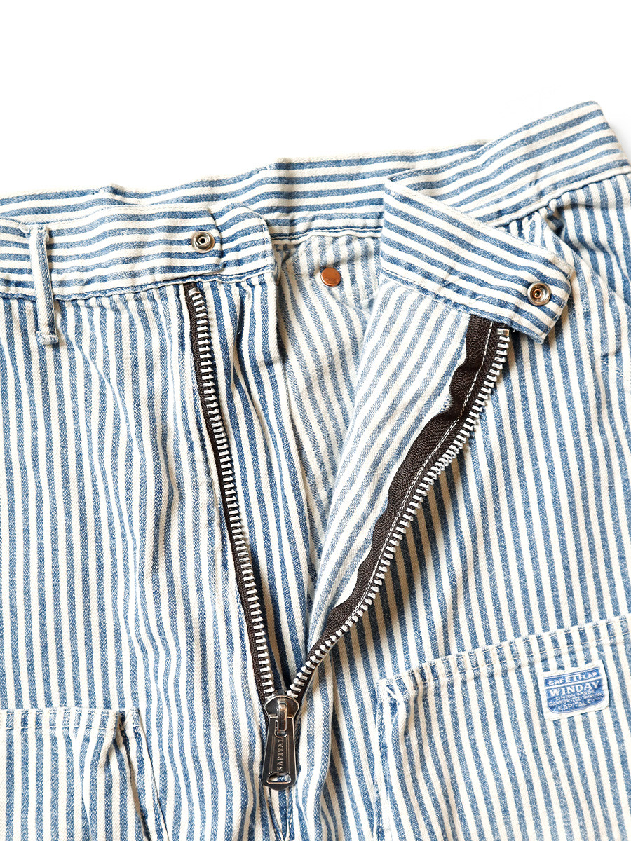 KAPITAL Pants 10Oz Hickory ZIPPER Wide Lumbar Pants