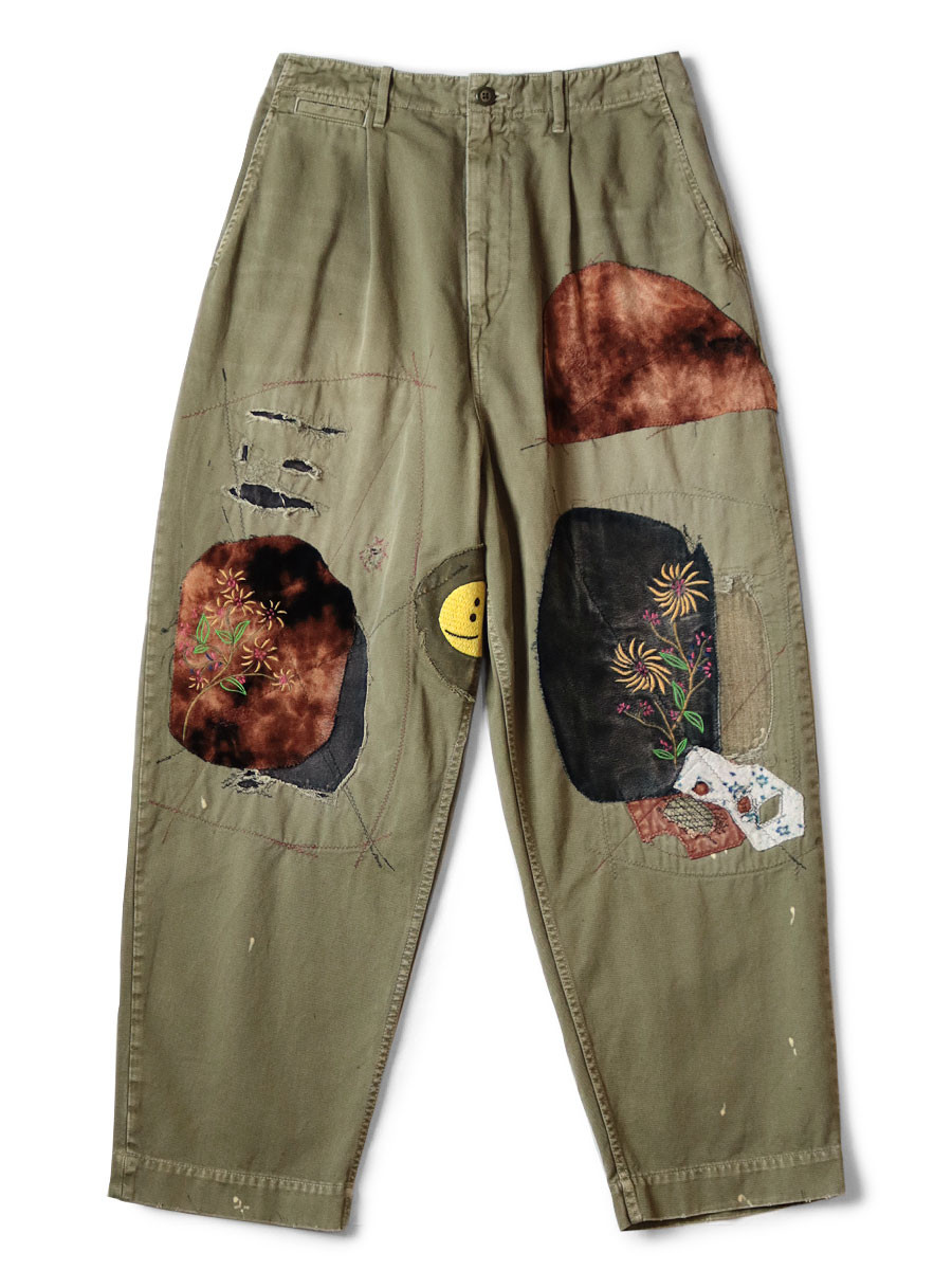 未使用 KAPITAL KARAGI HIGH WEST NEAM PANTS KAPITAL Pants Katsuragi High Waist Nim Pants (Gypsy Patch Remake)