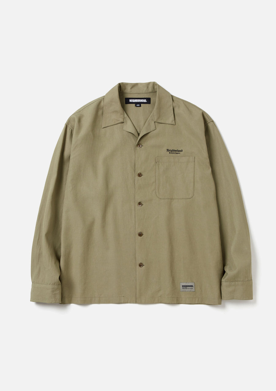 NEIGHBORHOOD SHIRTS OPEN COLLAR SHIRT LS