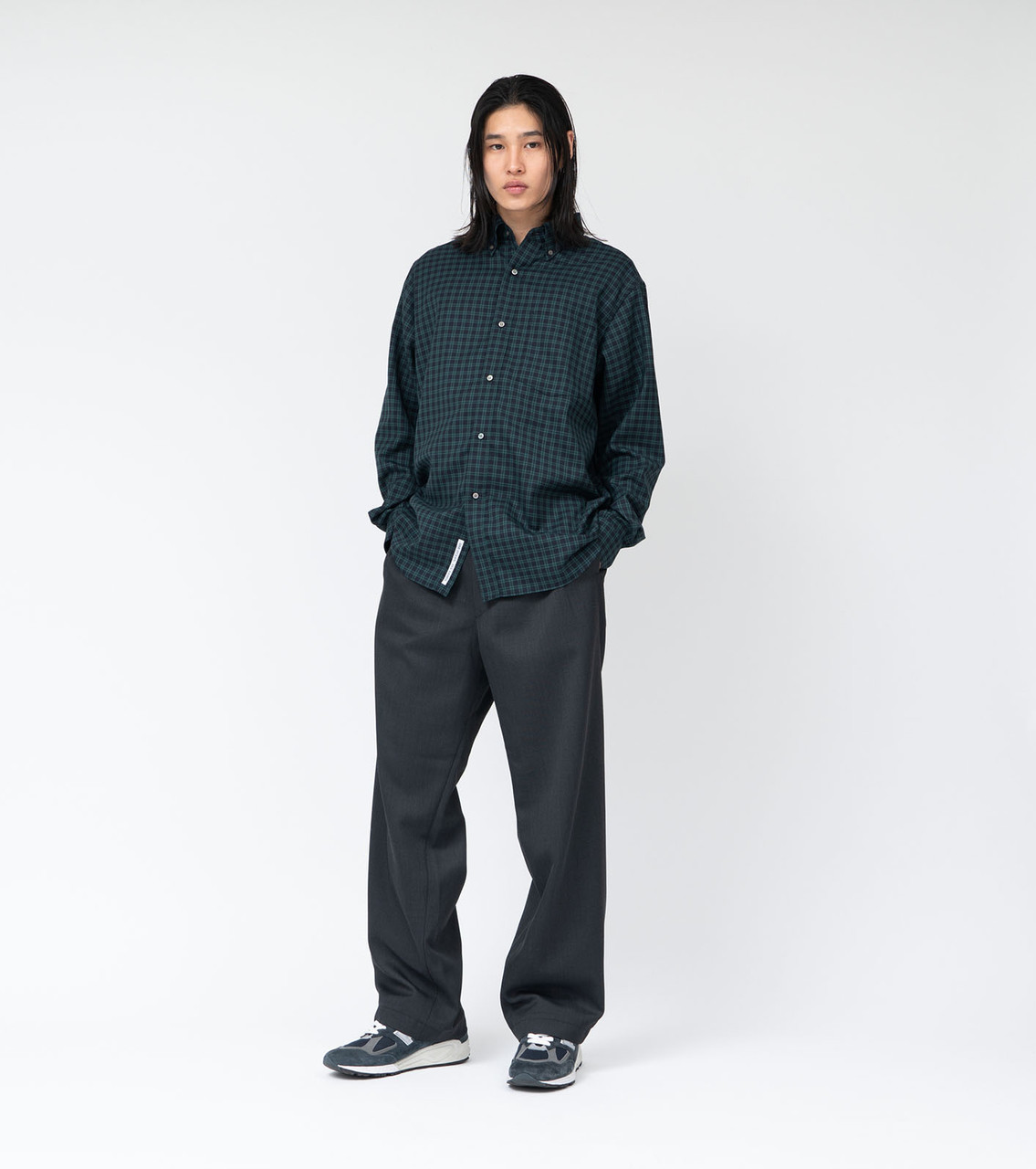 nanamica SHIRT Button Down Wool Plaid Shirt Online Shop to Worldwide