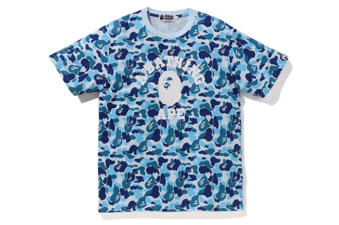 BAPE CUT AND SEWN ABC CAMO COLLEGE TEE BAPE CUT AND SEWN ABC CAMO COLLEGE TEE