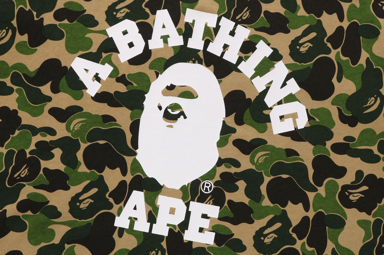 BAPE CUT AND SEWN ABC CAMO COLLEGE TEE