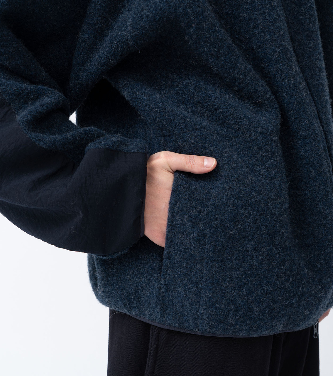 nanamica JACKET Boiled Wool Zip Up Sweater Online Shop to Worldwide